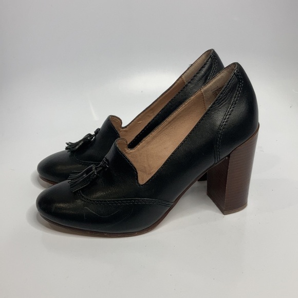 Lands End black block heel shoes size 7.5 - Picture 3 of 7